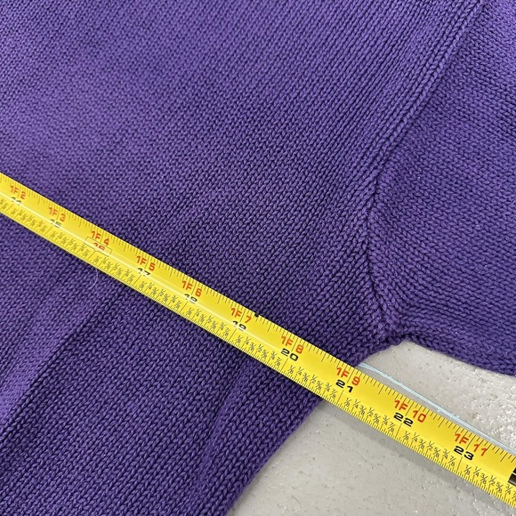 Polo By Ralph Lauren Sweater Mens XL Purple Cotton Crewneck Knit Pony Logo - Picture 6 of 8